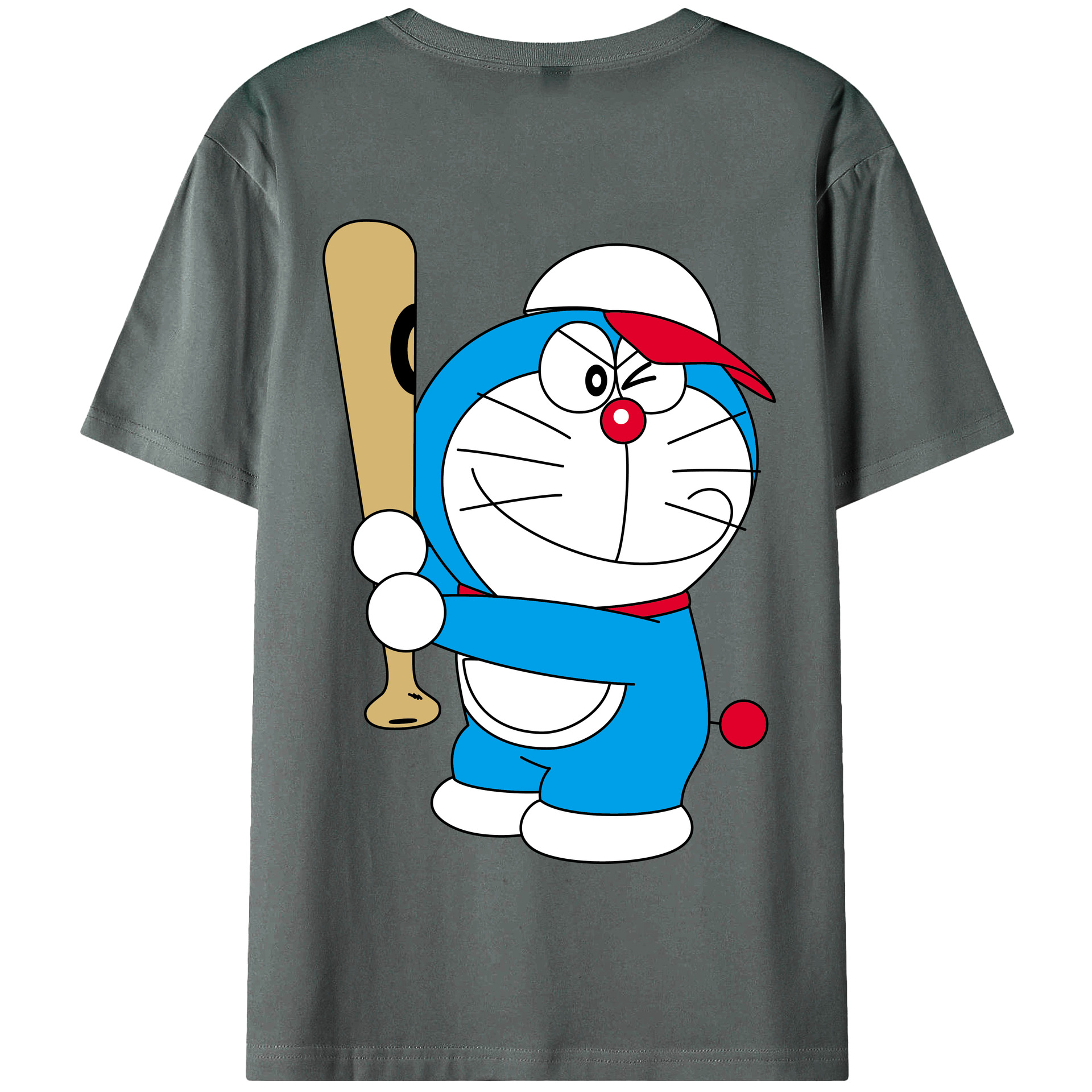 （画像用） ドラえもん Doraemon 綿100％半袖Tシャツ（背面プリント）
